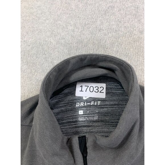 Nike Dri Fit 1/2 Zip Athletic Pullover (Men's Large) Gray - Picture 4 of 12